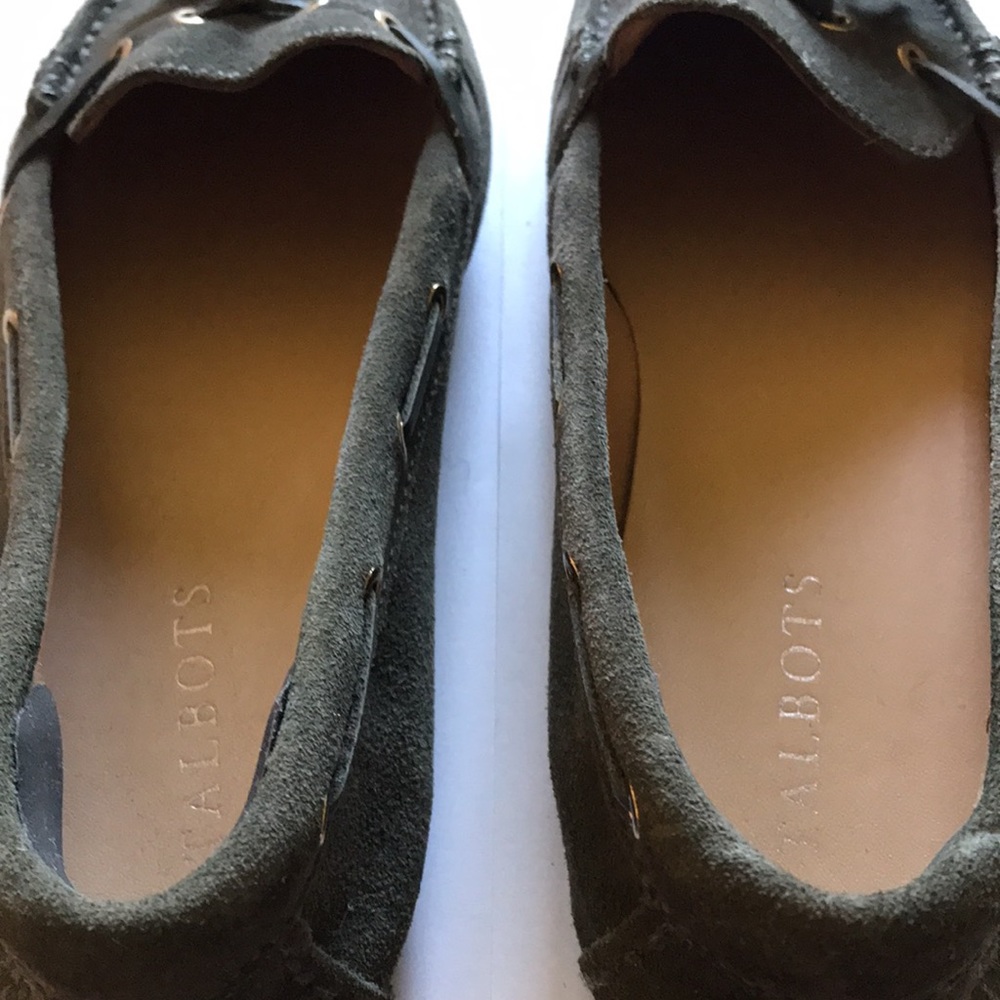 Olive Green Driving Moccasin Shoes Talbots 7.5M - Picture 4 of 6